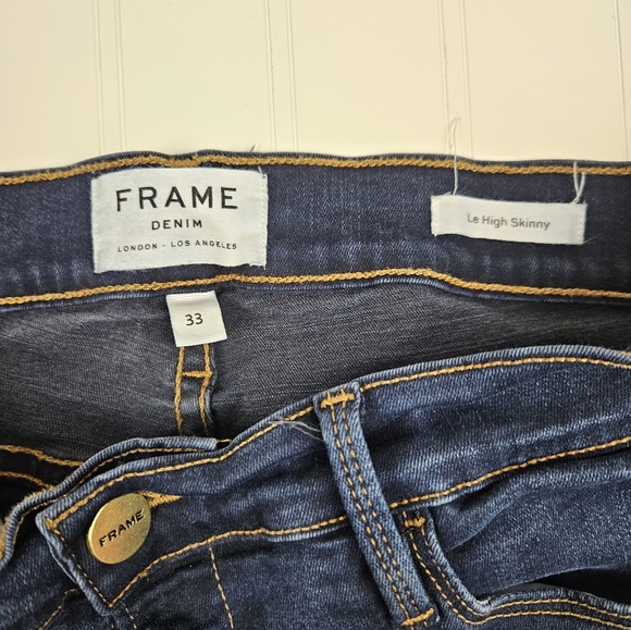 Frame Le High Skinny dark wash jeans - Picture 5 of 11